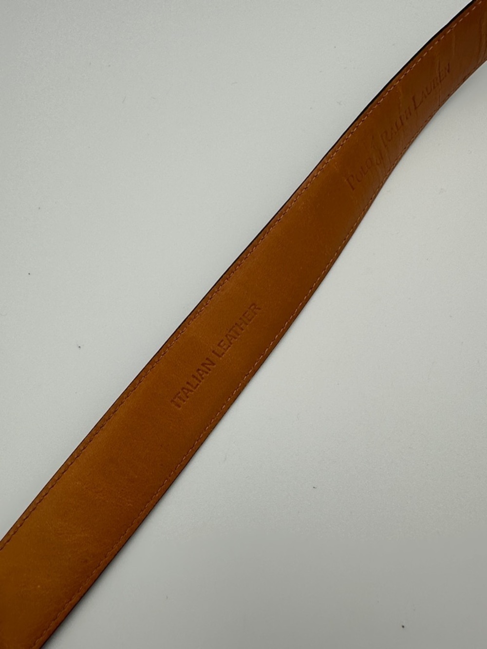 Polo Ralph Lauren Vintage Italian Leather Belt Sz34 Used - Picture 4 of 12